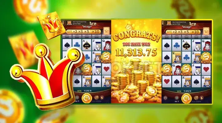Bonus Round Features Super Ace Deluxe demo bonus round with multiplier symbols activated